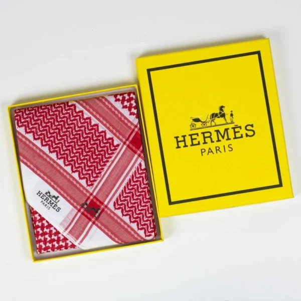 شماغ هيرمز احمر غامق