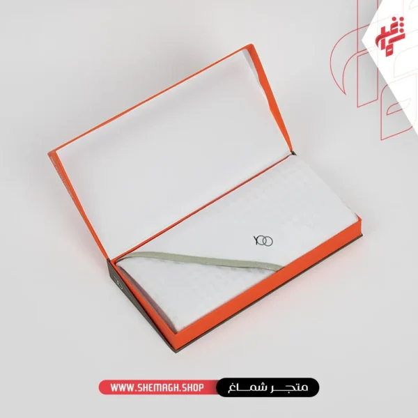 شماغ يوو سولو أبيض بأطراف رمادى