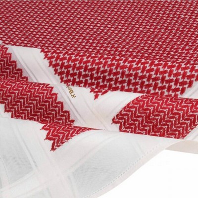 شماغ بروجيه أحمر خطوط بيج موديل 1