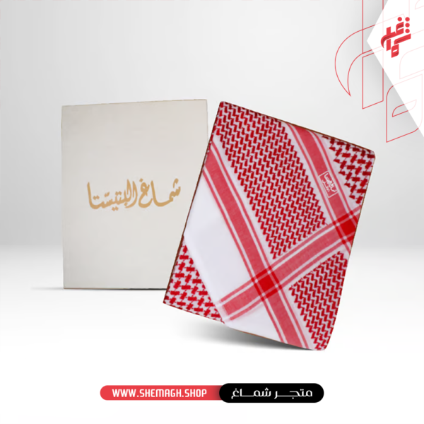 شماغ البتيستا احمر غامق