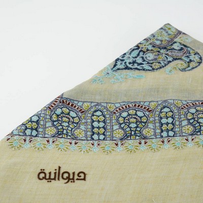 شال كشميري مطرز -ديوانية K132 - Image 2