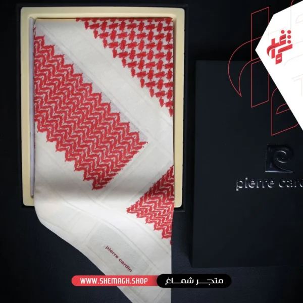 شماغ بيير كاردان شتوي احمر شبابي