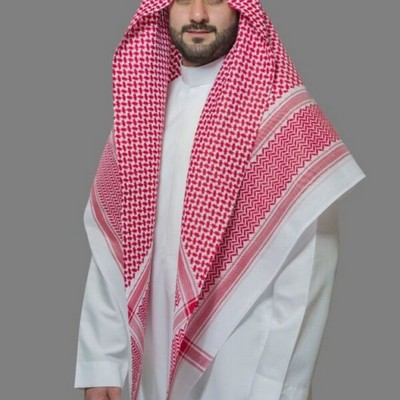 شماغ البسام الختم الأسود انجليزي