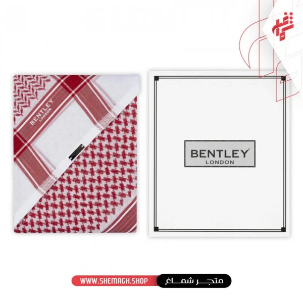 شماغ بنتلي احمر غامق
