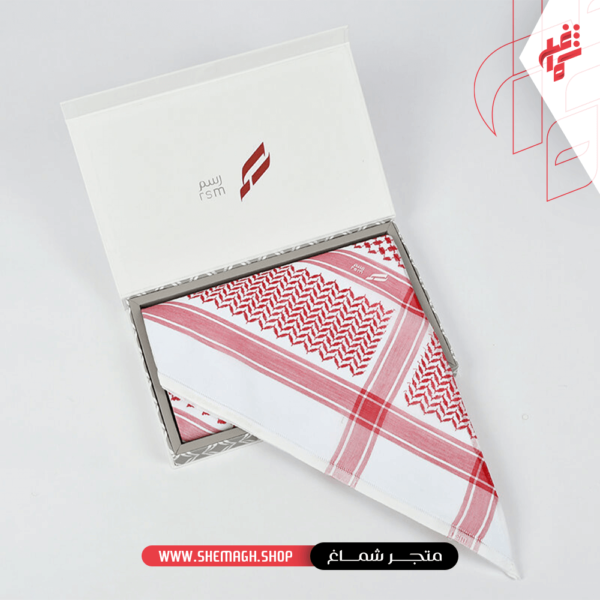 شماغ رسم احمر غامق